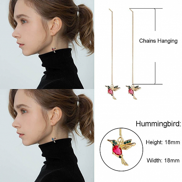 Hummingbird Tassel Earrings PWB233
