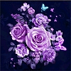 Partial Round Drill 5D Diamond Painting Kit-purple roses PW543
