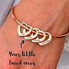 Family Bracelet With Heart Shape Pendants PW823
