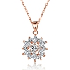 Sparkly Snowflake Pendant Necklace PWB335