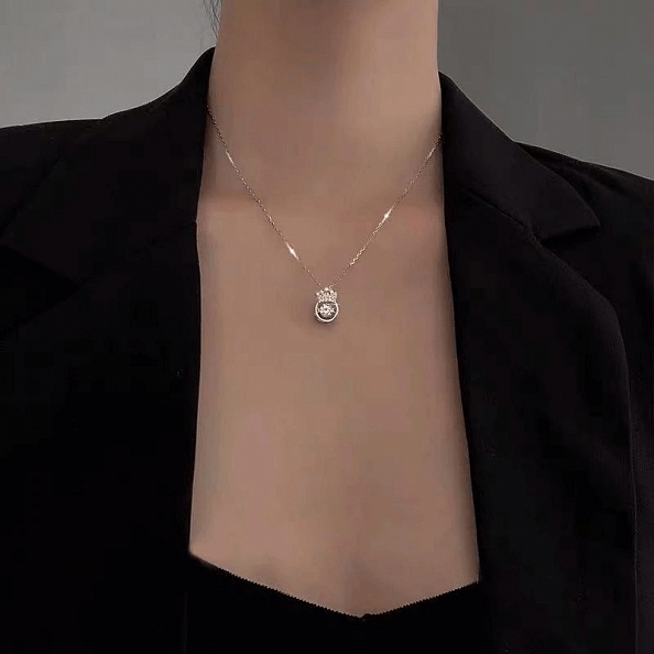 Sparkling Crown Necklace PWB103