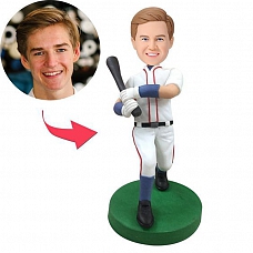 Baseball Batsman Wear White clothes Custom Bobblehead PW422