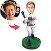 Baseball Batsman Wear White clothes Custom Bobblehead PW422