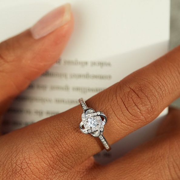 925 FRIENDSHIP ENDLESS KNOT RING PWB267