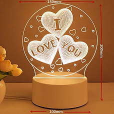Customized 3D Love Illusion Lamp 16 Colors PW202