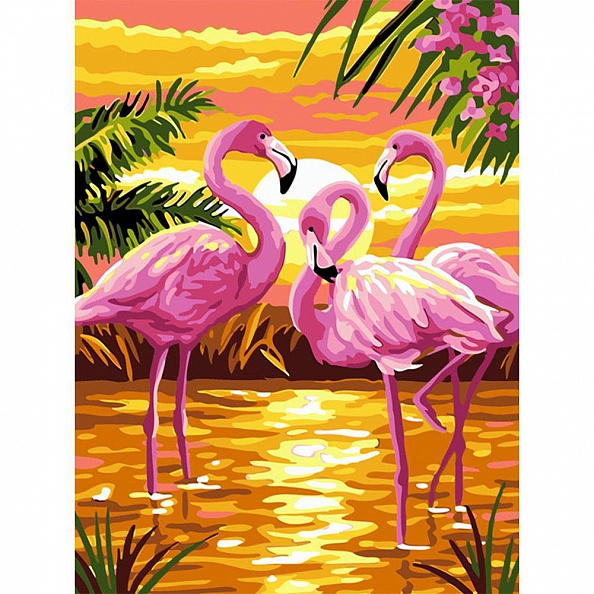 DIY Paint By Numbers Kit(40x50cm) Flamingo- PW756