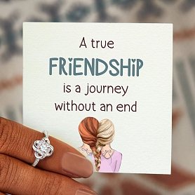 925 Sterling Silver FRIENDSHIP ENDLESS KNOT Rings PWB267