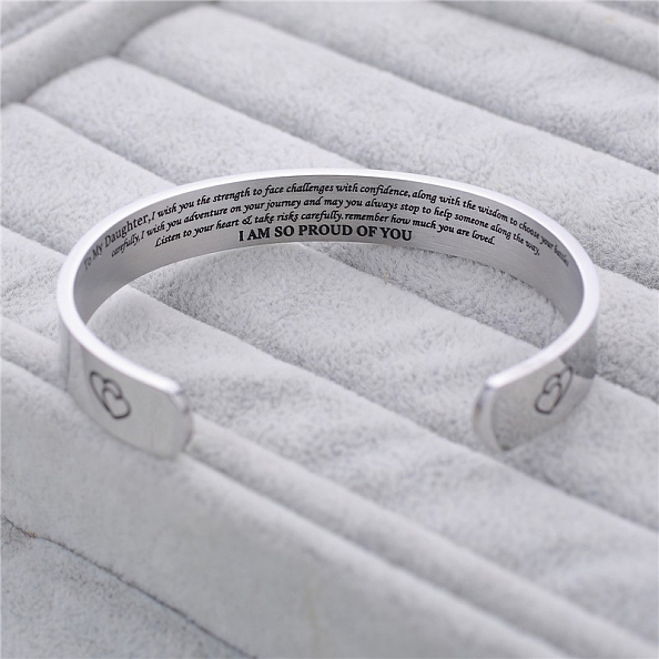 To Daughter Cuff Bangle - “I AM SO PROUD OF YOU” PWB386