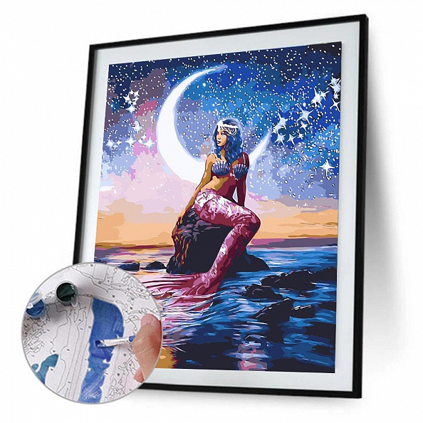 DIY Paint By Numbers Kit(16x20in40x50cm) - Mermaid  PW791