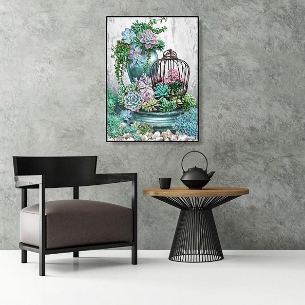 DIY Paint By Number Kits-Succulent Plants(40*50 CM) PW615