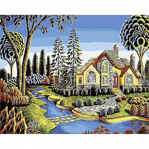 Diy Paint by Number Kits- Cottage PW649