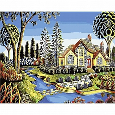 Diy Paint by Number Kits- Cottage PW649