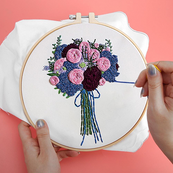 Bouquet -Embroidery Kit(30x30cm) PW663