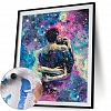 DIY Paint By Numbers- Hugging Lover(40*50 CM) PW742