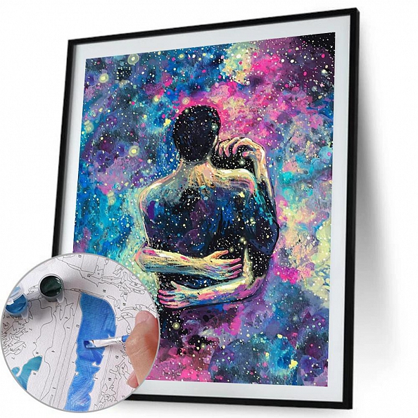 DIY Paint By Numbers- Hugging Lover(40*50 CM) PW742