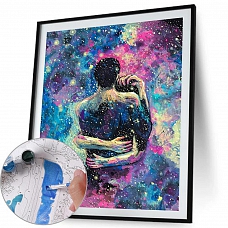 DIY Paint By Numbers- Hugging Lover(40*50 CM) PW742