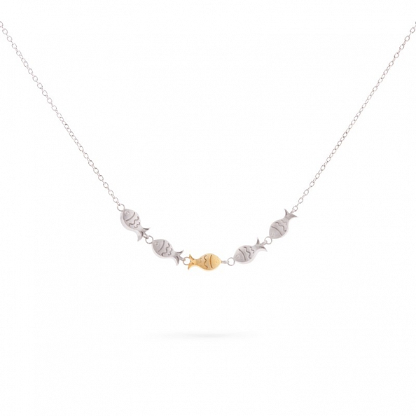 Swimming Against the Current Necklace PWB356