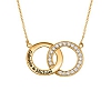 Cubic Zirconia Interlocking Circle Necklaces PW878