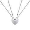 S925 Sterling Silver Couple Magnet Necklace PWB342