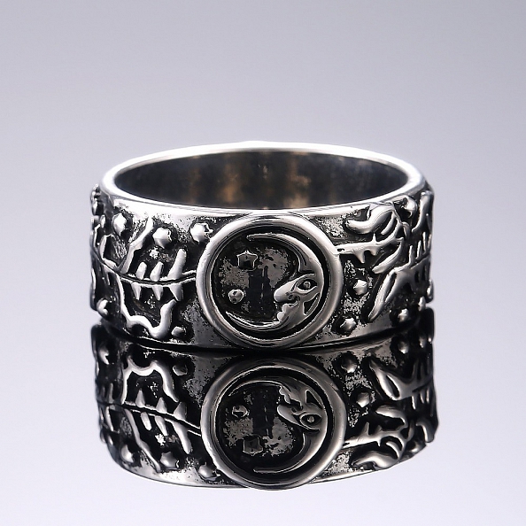 Retro Sun & Moon Ring PWB245