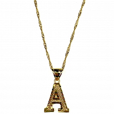 Alphabet Pendant in 18k Gold Plated PWB023