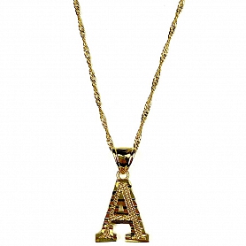 Alphabet Pendant in 18k Gold Plated PWB023
