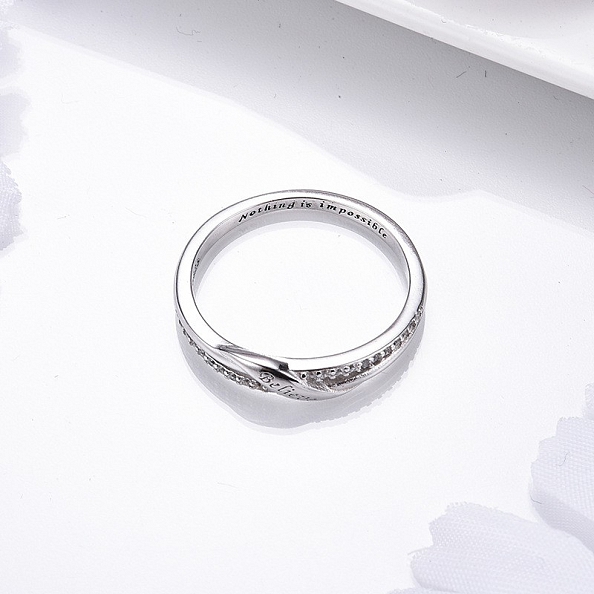 Sterling Silver “Nothing Is Impossible” Ring PWB361