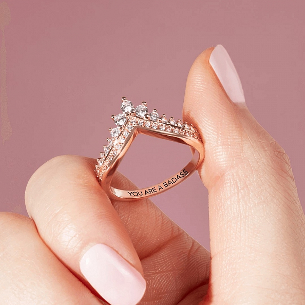 S925 TIARA RING-TO MY BADASS DAUGHTER PWB190