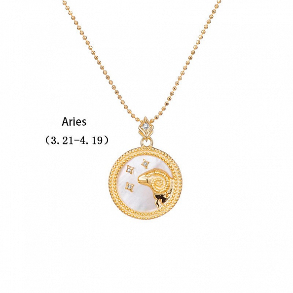 Zodiac 12 Costellation  Pendant Necklaces PW883