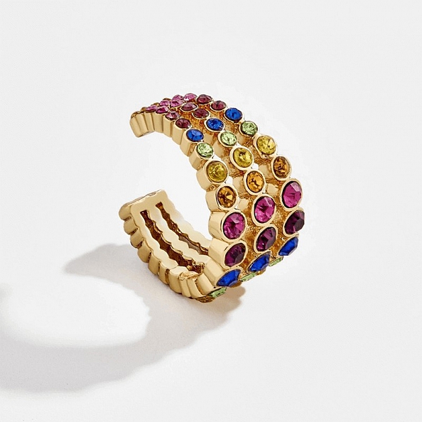 Multilayer C Shape Earrings PWB110