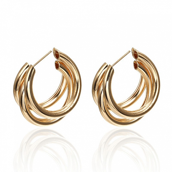 C-shape multi-layer earrings PWB157