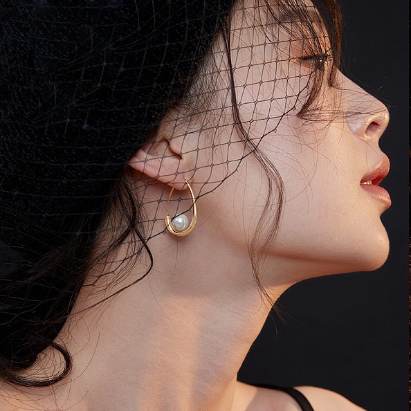 Elegant pearl Drop Earrings PWB287