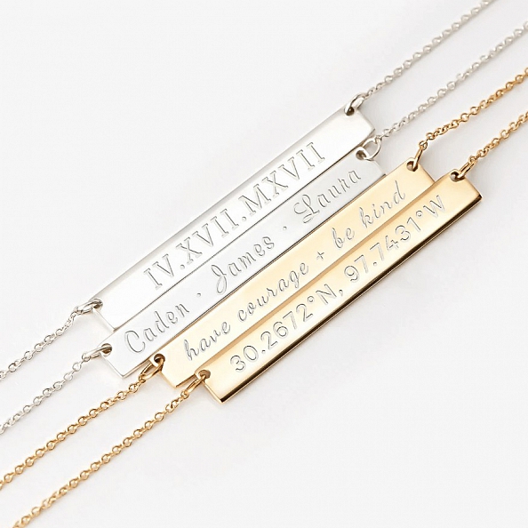 Personalized Bar Necklace PW910