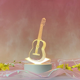 Guitar 3D Lamp Acrylic LED Night Light Gift PW571