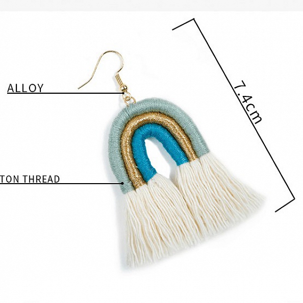 Colorful tassel earrings PWB226