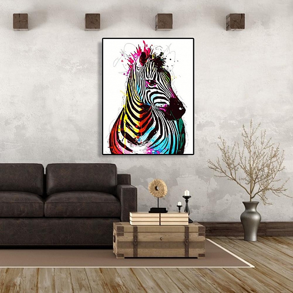 Paint By Numbers-DIY Zebra(40*50 CM) PW741