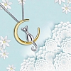 Moon and Cat Pendant Necklace PWB481