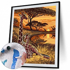 Paint By Numbers Kit-Giraffes (40*50 CM) PW612