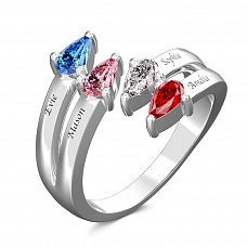 Personalized Birthstone Promise Ring PW863