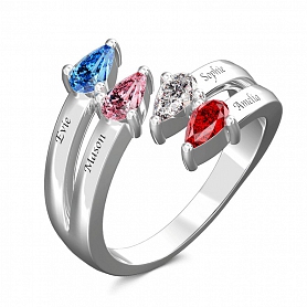 Personalized Birthstone Promise Ring PW863