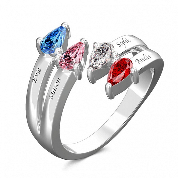 Personalized Birthstone Promise Ring PW863