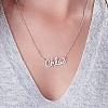 Silver Script Name Necklace PW054