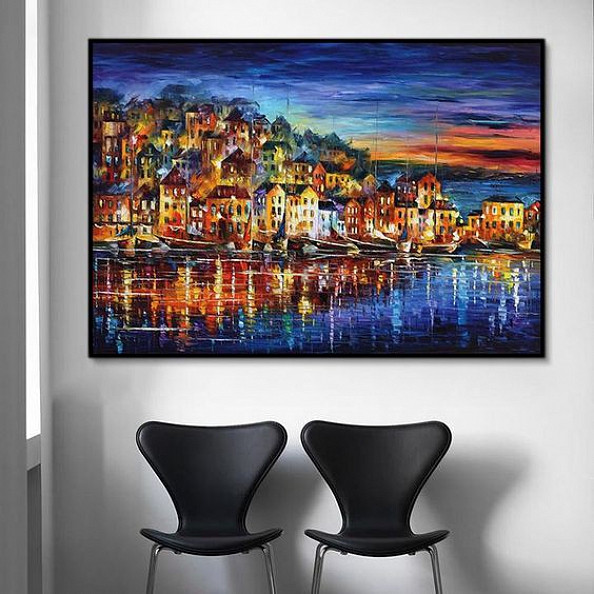 Landscape Water Town Paint By Numbers Kits PW366