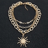 Multi Layer Sun Pendant Necklace PWB119