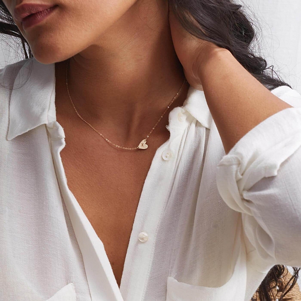 Handmade Initials Heart Necklace PW844