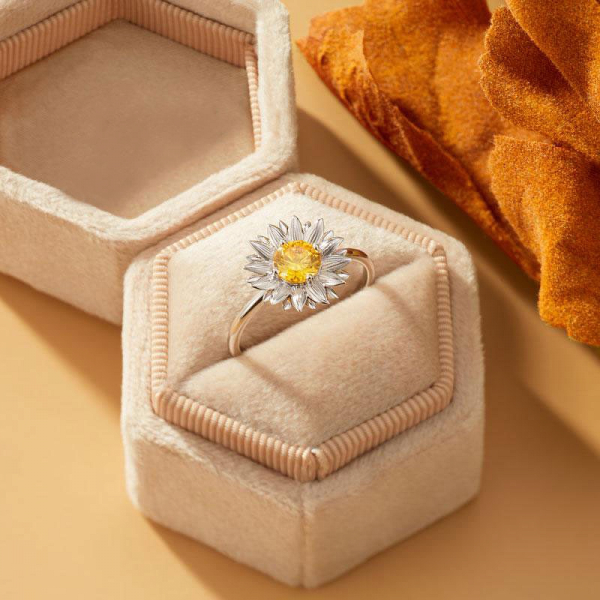 You are my sunshine sunflower ring PW841 - Ring - PromiseIn