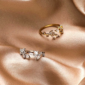 Crystal Vine Ring PWB548