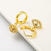 Plated gold eye earrings PWB053