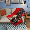 Custom Family Blankets Personalized Collage Blankets with 2 Photos PW512