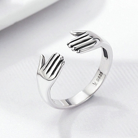 928 Sterling Silver Hug Ring PWB330
